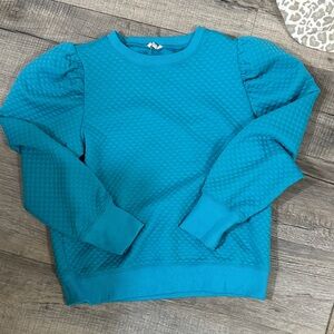 JODIFL Vibrant Blue Textured Knit Top
